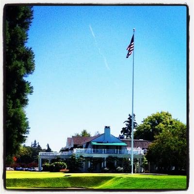 Just before walking onto #9 tee balks.