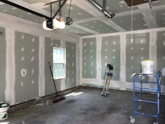 Drywall garage in Granby Ma