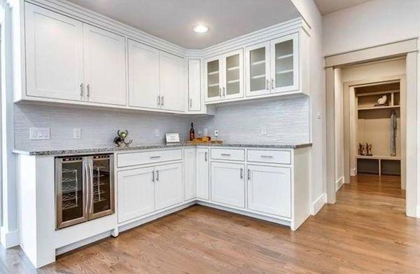 Butler's pantry with dual wine fridge.