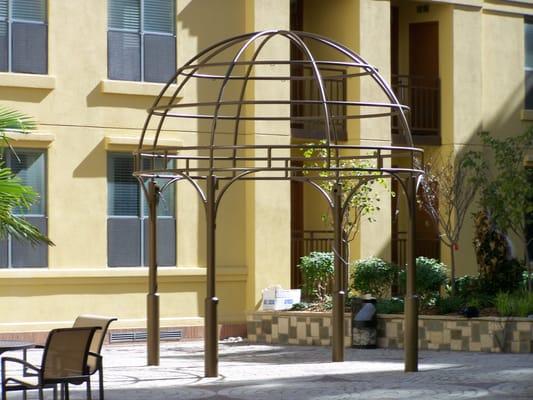 Steel arbor with powdercoat finish