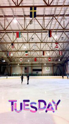 Went ice skating with my friends