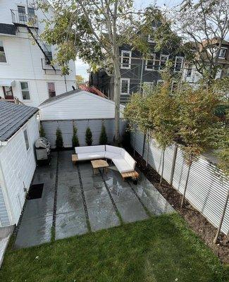 Arial view of a Airbnb also the lawn is SOD which I installed..!!