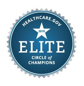 Awarded the Healthcare.gov Elite Circle of Champions  for 2018