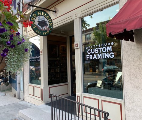 Lord Nelson's Gallery and Gettysburg Custom Framing are two businesses working together within the same gallery space.