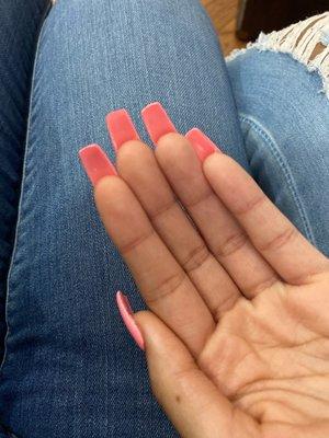 They are all the same length as my pinky.