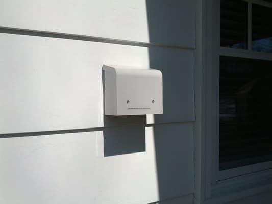 Power Inlet Box installed along with manual transfer switch for home generator.