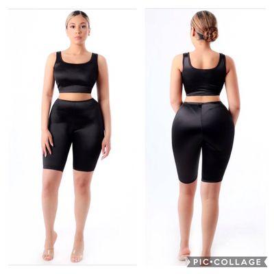 Kim K 2pc Biker Short Set