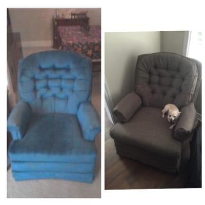 Before and after of one of my chairs