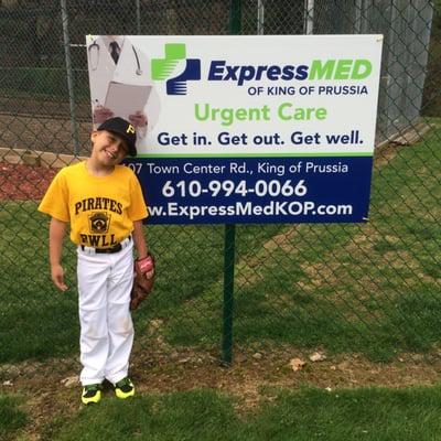 Express Med supports many local little leagues.