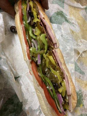 Perfectly made sub.