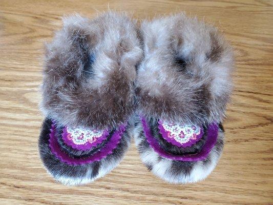 Baby slippers score. Made by Sara Tweet. Beautiful work!