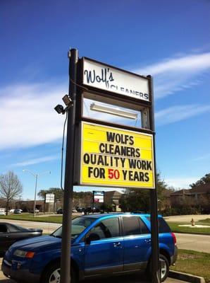 My good friends at Wolf's Cleaners.