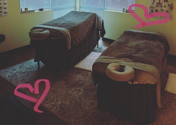 Couples massages available by appointment with advanced notice in Eagle or at your location.