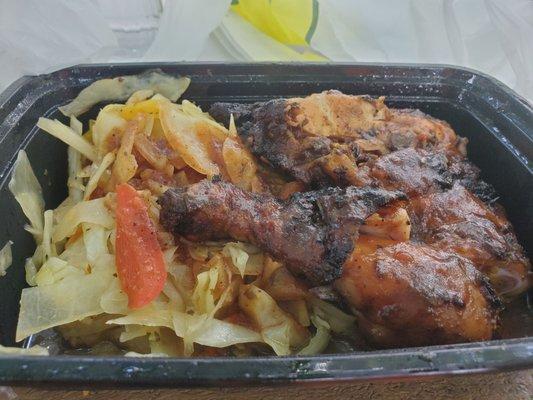 The best Jerk Chicken and Cabbage at the Islington Kitchen Food Truck!!