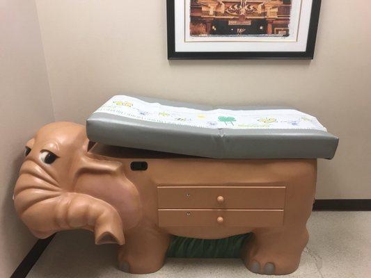 Elephant exam table!