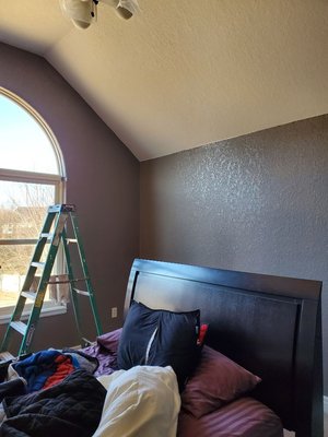 Painted bedroom