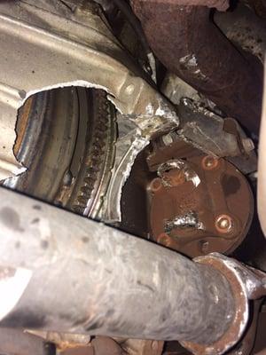 Busted oil pan, busted transmission and destroyed driveshaft