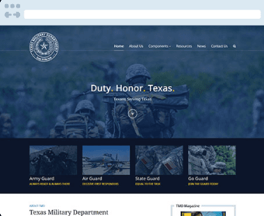 Website for Texas Military Department