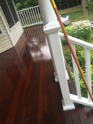 Power washing and deck staining