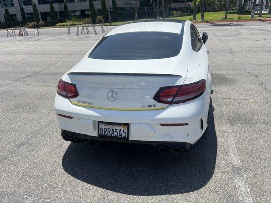 After Mercedes bumper repair