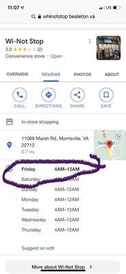 Online store hours say 4am-12am then why did it close at 10pm Friday Feb 11, 2022?