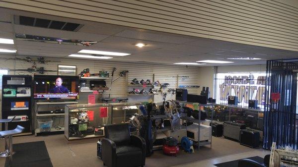 This is the Interior of Alma School Pawn and Gold, your Friendly Neighborhood Pawnshop!