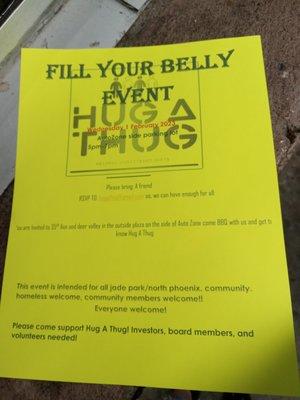 Very first fill your belly event