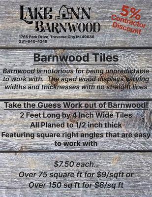 Lake Ann Barnwood