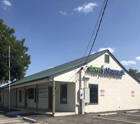 Side view of clinic with more parking available.