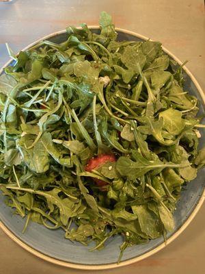 Watermelon, Arugula Salad w/Almonds & Gorgonzola