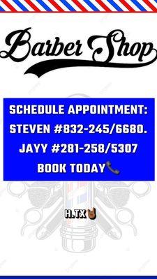 Set appointment contact Barbers