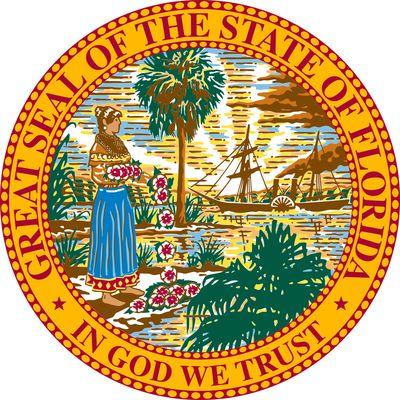 Great Seal Of The State Of Florida.  In God We Trust.