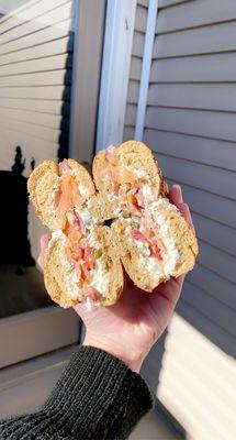 Great Bagel with Lox and Cream Cheese