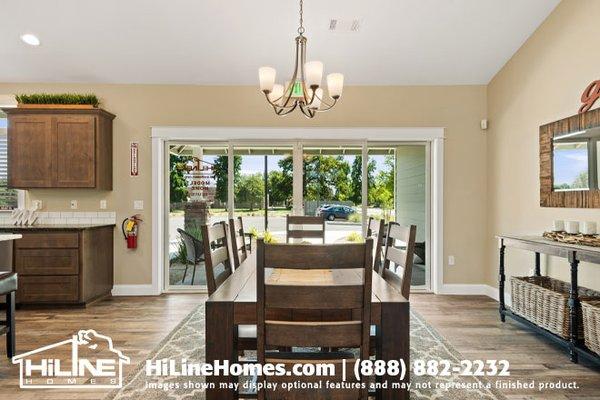 HiLine Homes of Redding Model Home Plan 2232 Dining Room.