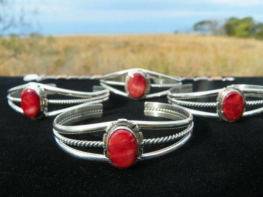 Spiny Oyster Native American Cuff Bracelets from Beach Treasures Duck NC Outer Banks