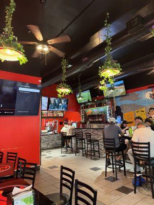 Inside bar and food counter.