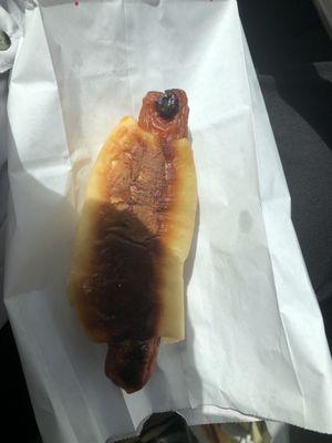 Shriveled up old sausage roll.