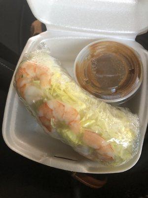 The spring roll, only $4