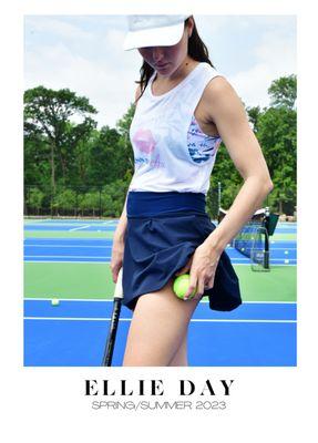 Tennis skirts with pockets for golf, and active lifestyles.  Women-owned Ellie Day Activewear brand.