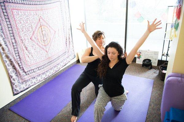 One of our physical education offerings is yoga. Students work one-to-one with a teacher on yoga and mindfulness, which are b...