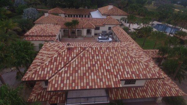 Tile installation of new addition to match existing tile colors of original 100 yr old of main home.