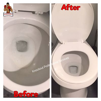 Before and after toilet!