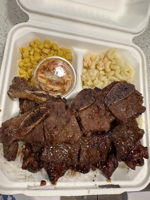 Kalbi and chicken plate