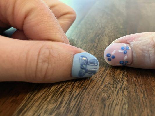 The thumb nail designs were so impressive... Kelcee has a steady hand for sure!