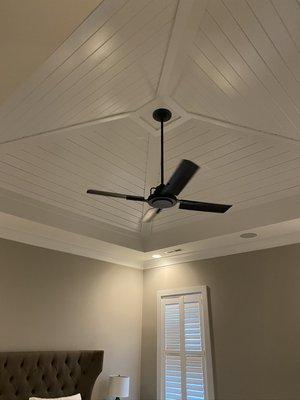 Installed a new fan in master bedroom