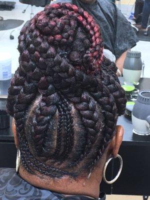 Feeding braid hair style #conrrow hair style #ghana conrrow #single braid hair style #box braid hair style #maryland hair stylists #