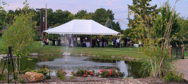 Wedding reception on the lawn