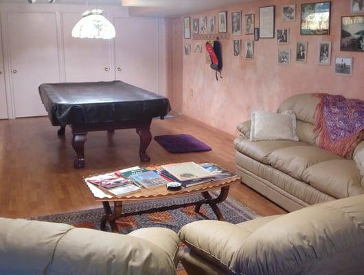 Pool Table and TV Room