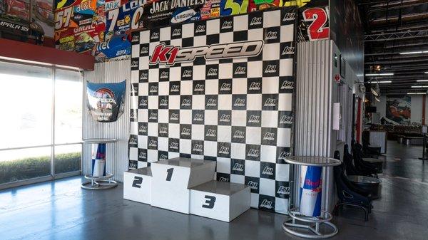 Our podium is waiting for your group photos!