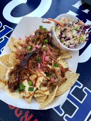 Pulled Pork Nachos with Pineapple Slaw